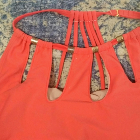 Cacique coral bathing suit top - Picture 3 of 6